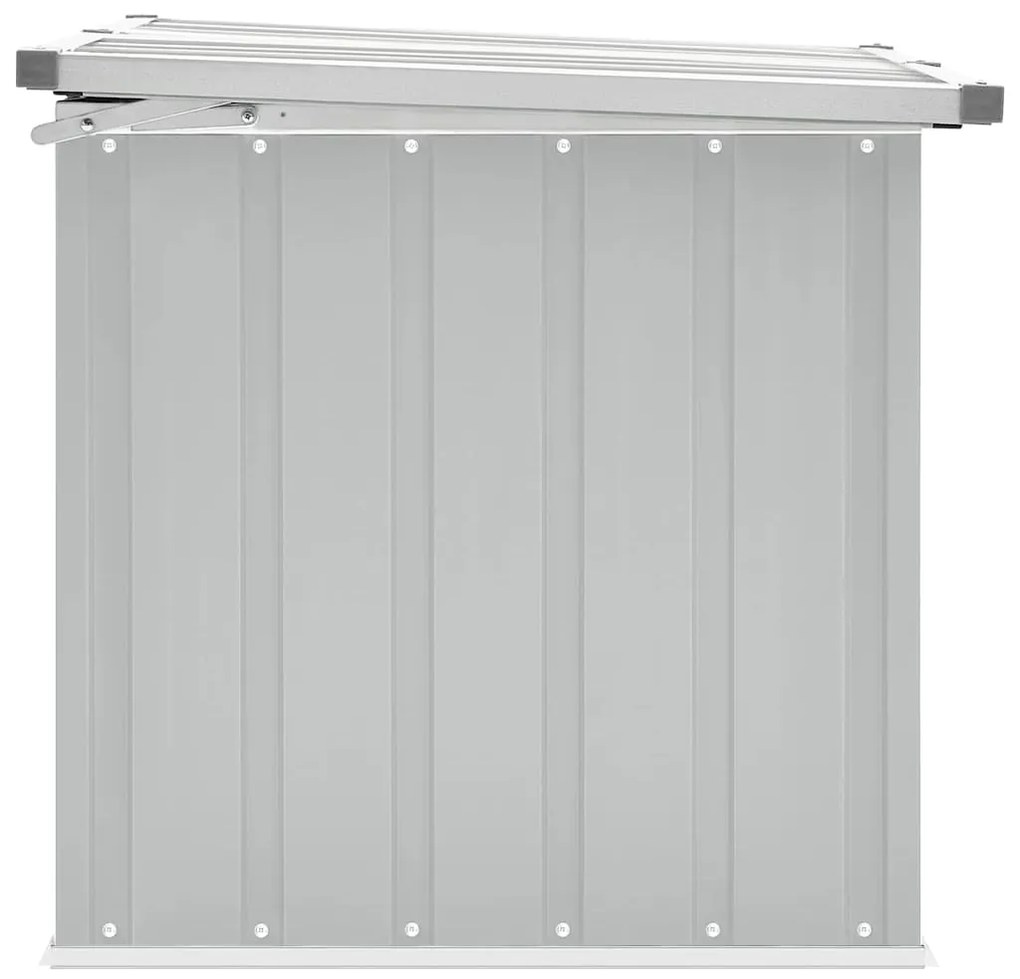 Caixa de arrumação para jardim 109x67x65 cm cinzento