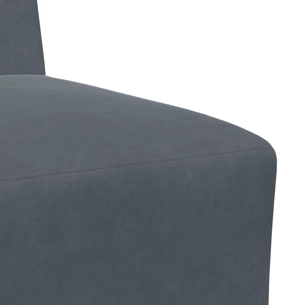 Poltrona sem braços 55 cm veludo verde-escuro
