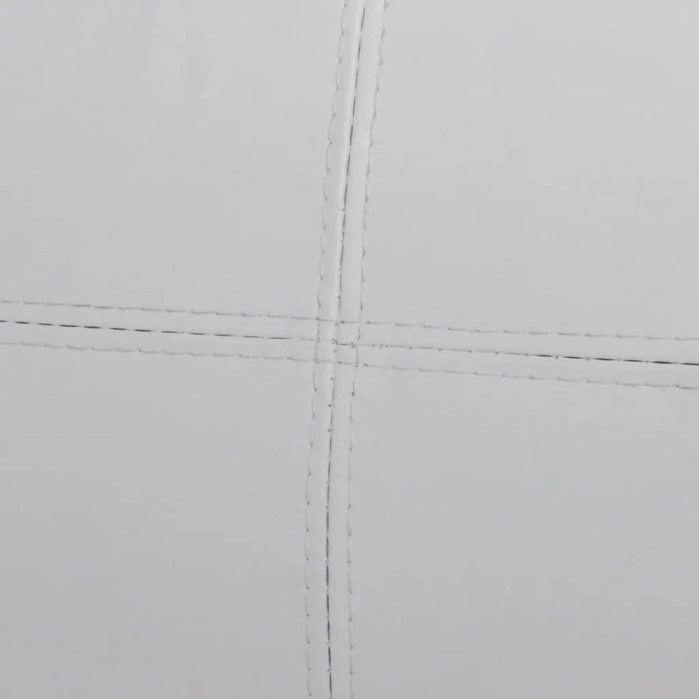 Sofá Secional 3 Lugares Couro Sintético Branco