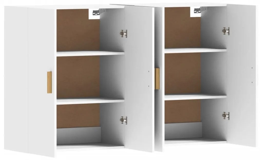 Móveis de parede 2 pcs derivados de madeira branco