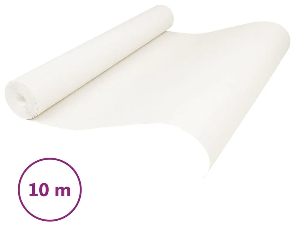 Papel parede 3D 10x0,53 m tecido não-tecido creme sólido