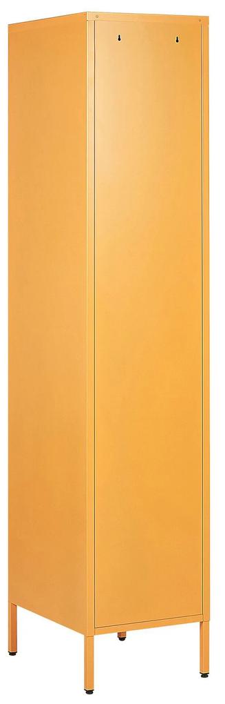 Armário de metal amarelo 185 cm FROME Beliani