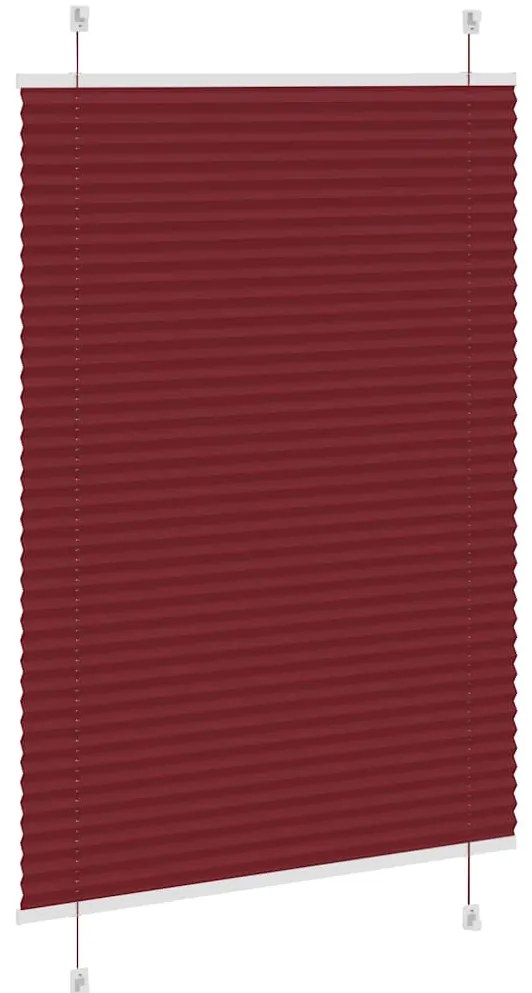 Plissado Cego Bordéus Vermelho 90x100 cm Largura Tecido 89,4 cm