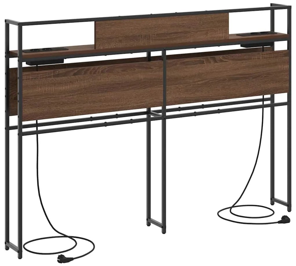 Cabeceira de armazenamento Carvalho castanho 120 cm