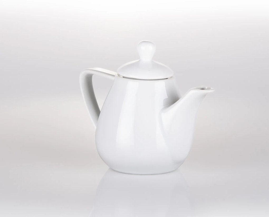 Bule Porcelana Branca 520ml 17X13X10cm