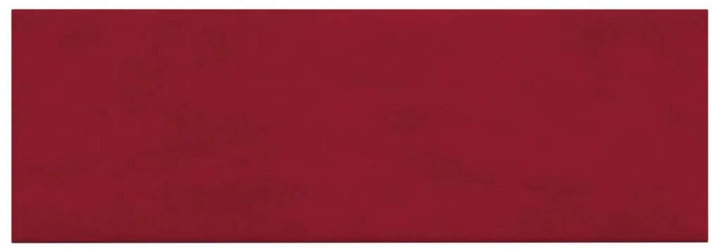 Painel de parede 12 pcs 90x30 cm veludo 3,24 m² vermelho tinto