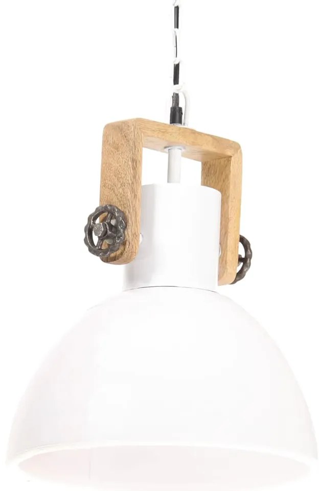 Candeeiro suspenso industrial redondo 25 W 30 cm E27 branco