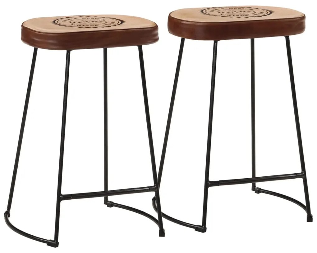 Bancos de bar 2 pcs 41x29x62 cm castanho-escuro