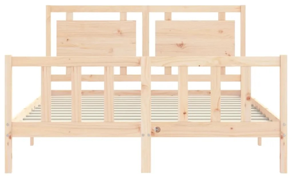 Cama sem colchão 160x200 cm madeira de pinho maciça