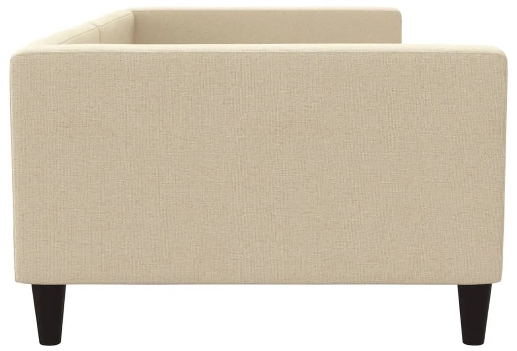 Sofá-cama 100x200 cm tecido cor creme
