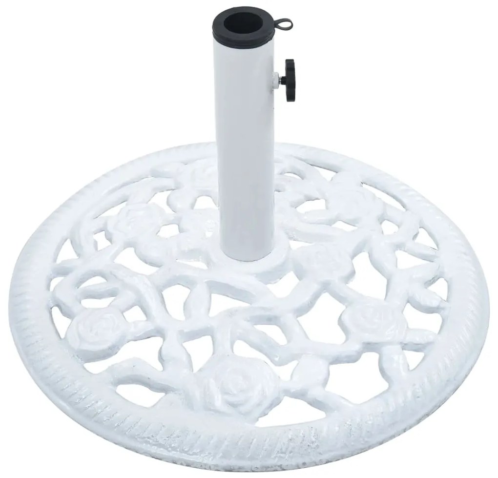 Base para guarda-sol 12 kg 48 cm ferro fundido branco