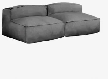 Sofá Modular De 2 Peças Para Jardim Dojans Cinza Granito - Sklum