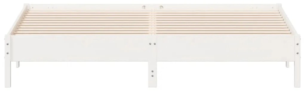 Cama sem colchão 180x200 cm madeira de pinho maciça branco