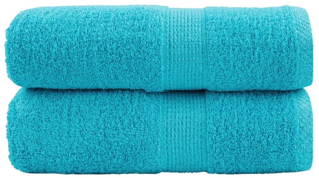 vidaXL Toalhas de mãos premium SOLUND 2 pcs 30x30cm 600 g/m2 turquesa