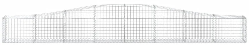 Cestos gabião arqueados 4 pcs 400x30x40/60 cm ferro galvanizado