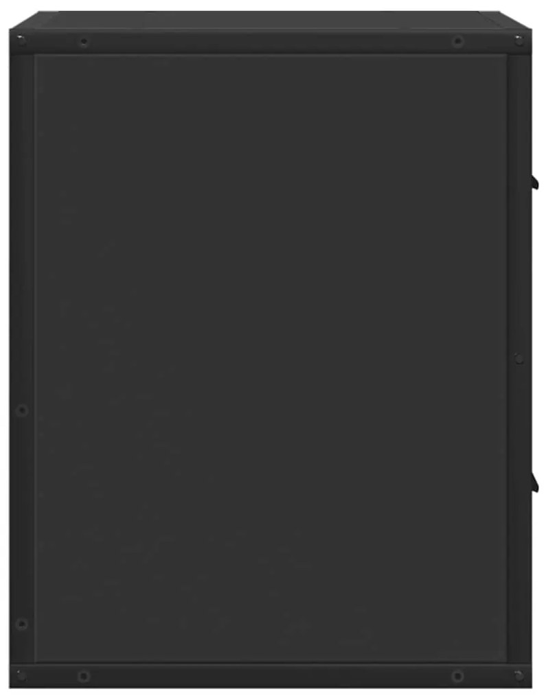Mesas de cabeceira de parede 2 pcs 40x31x39,5 cm preto