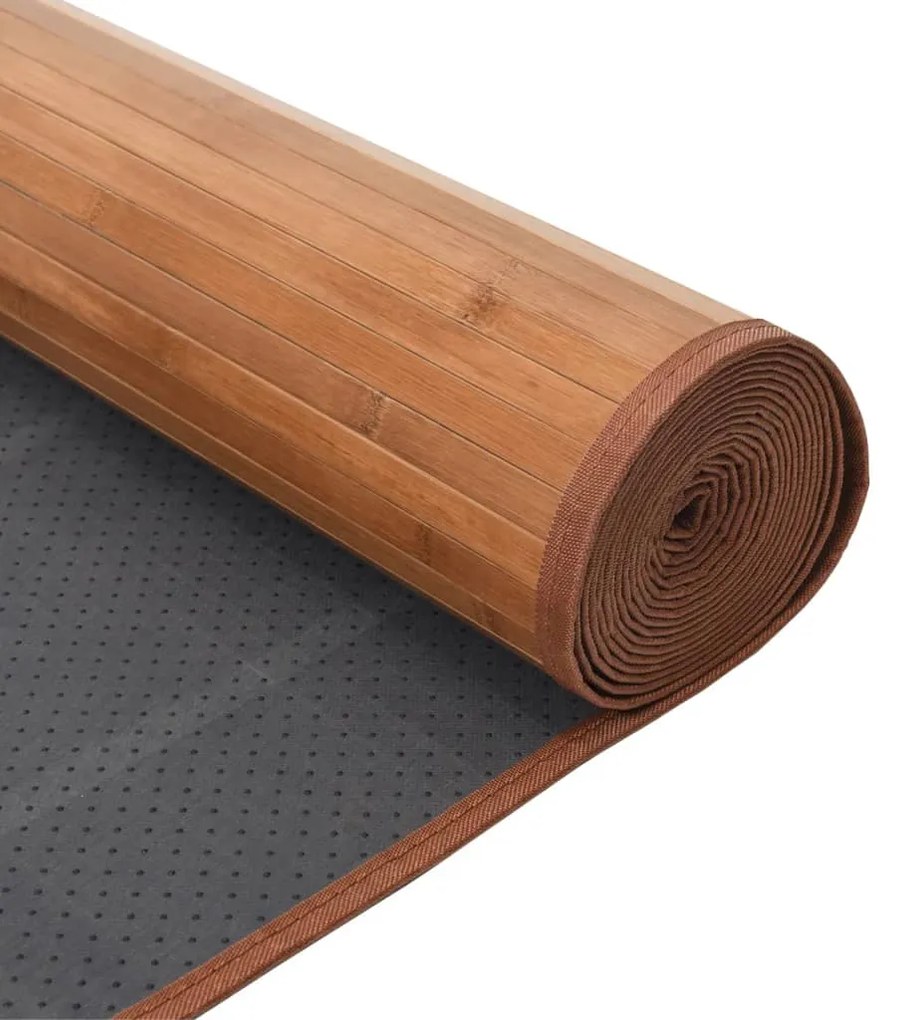 Tapete retangular 100x1000 cm bambu cor natural