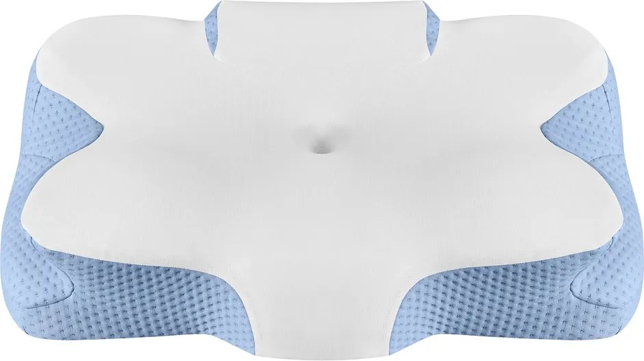 Almofada, almofada ergonómica, almofada refrescante para o pescoço, com altura ajustável branco e azul