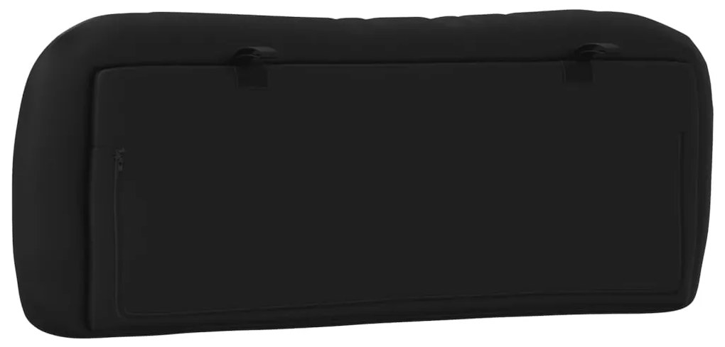 Almofadão de cabeceira 100 cm couro artificial preto