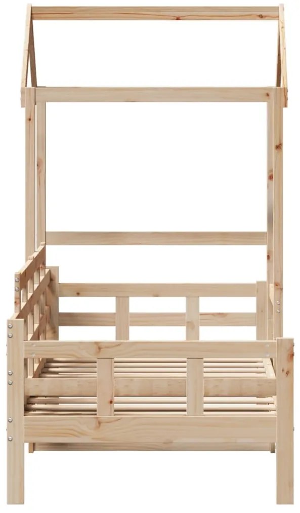 Sofá-cama com telhado 90x200 cm madeira de pinho maciça