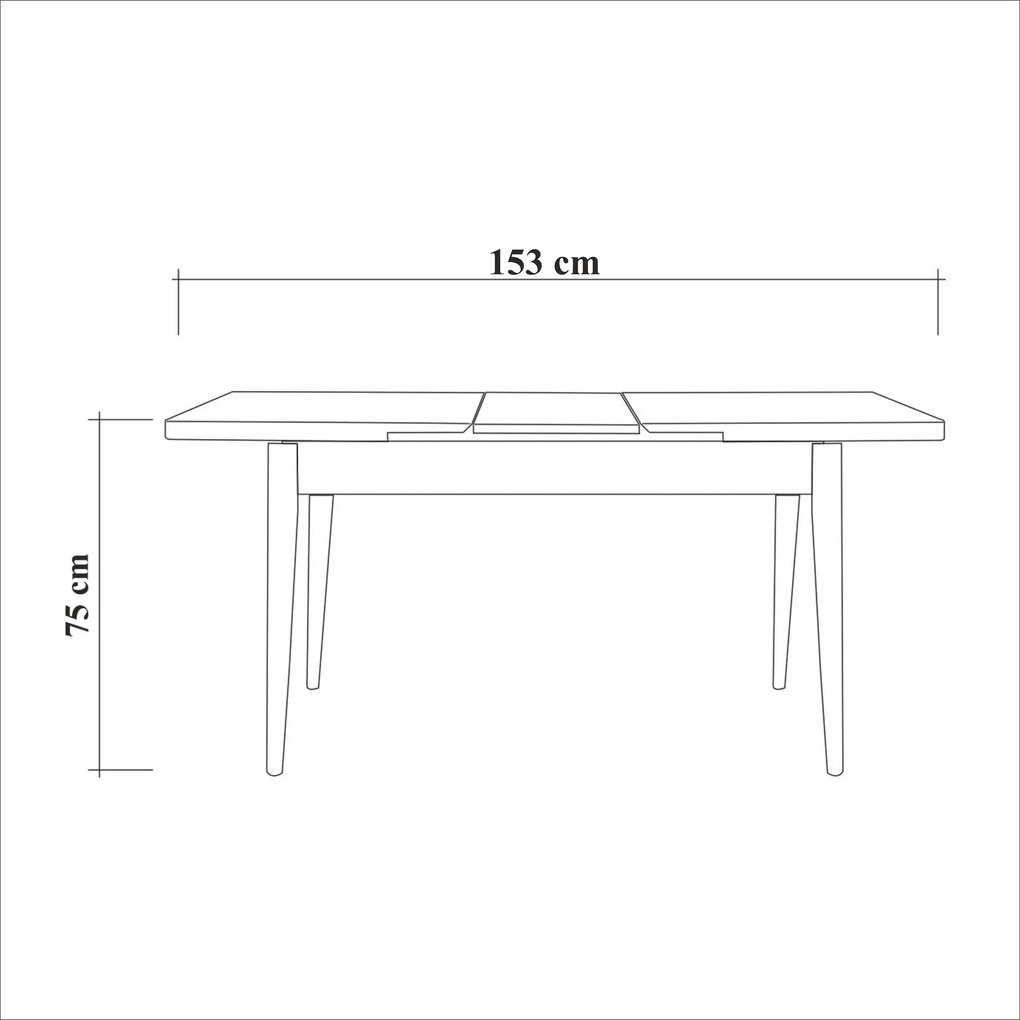 Conjunto de Mesa de Jantar Extensível Santiago – Pinho Atlântico – Mes