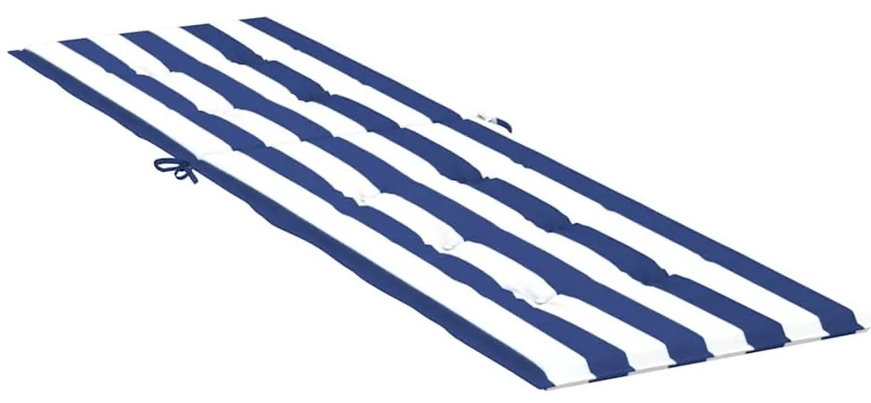 Almofadão cadeira de terraço tecido oxford riscas azul/branco