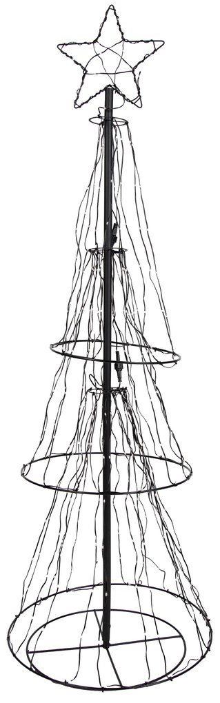 Árvore de Natal preta de chão 150cm incl. LED com temporizador IP44 - Ugoku