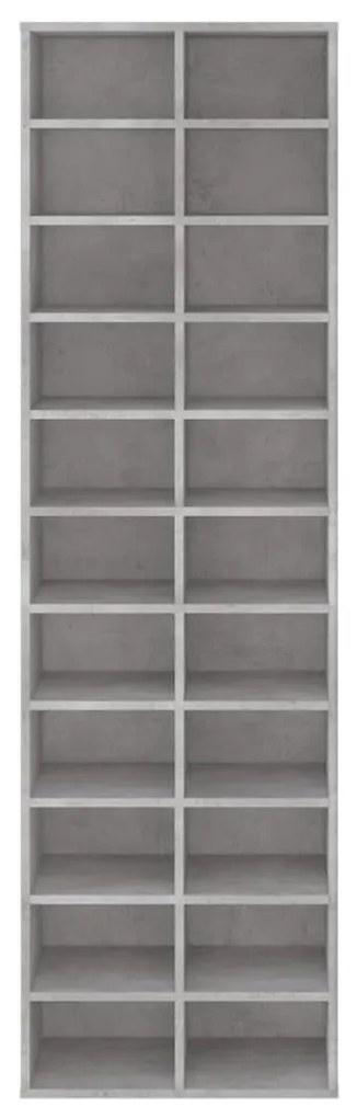 Armário para sapatos 54x34x183cm contraplacado cinzento-cimento