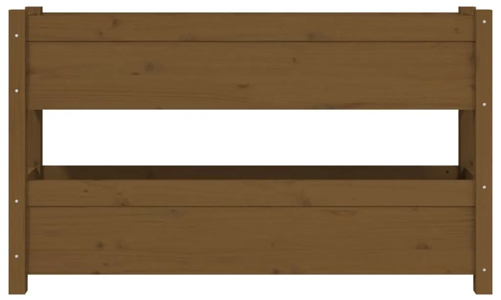 Vaso/floreira 112x25x66 cm madeira pinho maciça castanho-mel