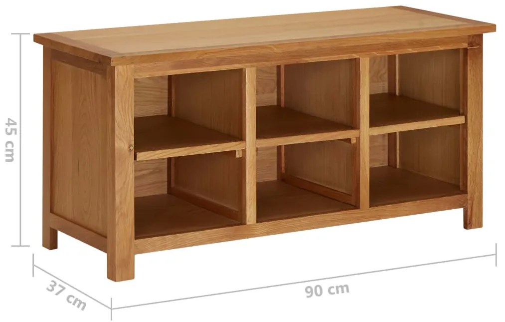 Sapateira 90x37x45 cm madeira de carvalho maciça