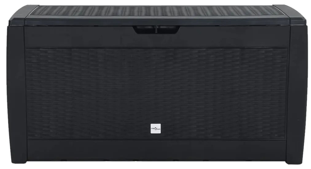 Caixa de arrumação jardim 119x48x60 cm polipropileno antracite