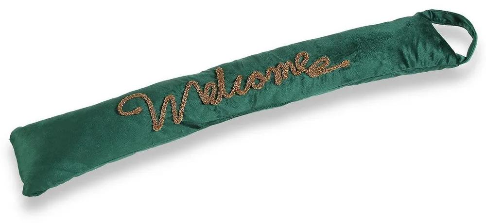 Fixador de portas Versa Welcome Verde Têxtil (7 x 15 x 83 cm)