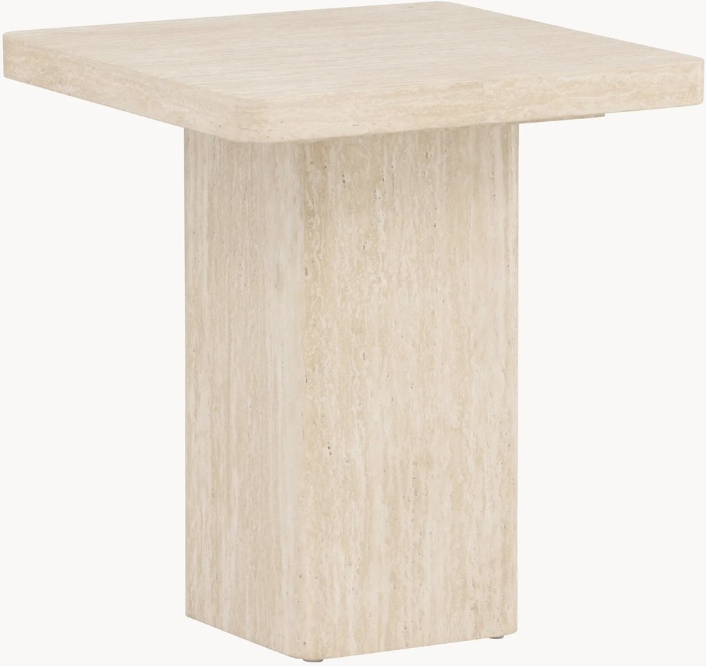 Mesa de apoio com aspeto de travertino Qvart