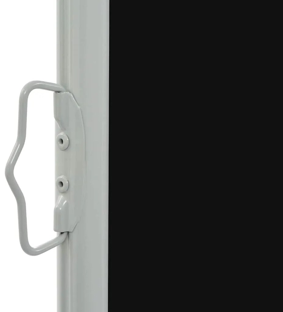 Toldo lateral retrátil para pátio 60x300 cm preto