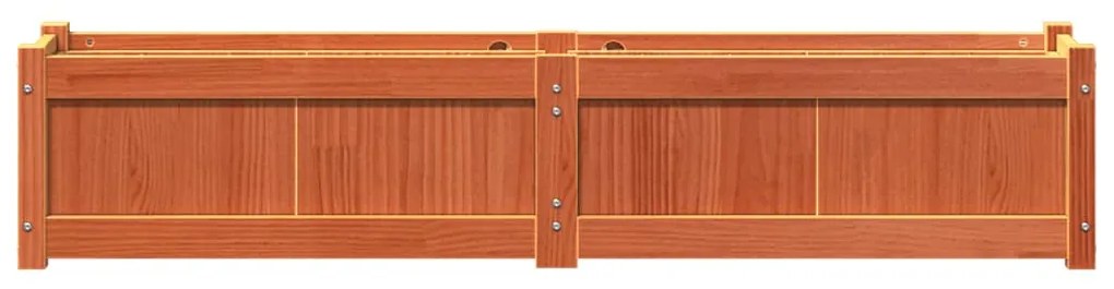 Vasos/floreiras de jardim 2 pcs pinho maciço castanho cera