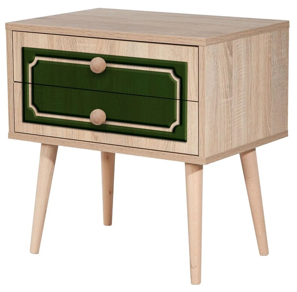 Mesa de Cabeceira Two – Carvalho Sonoma – 60x61x40 cm
