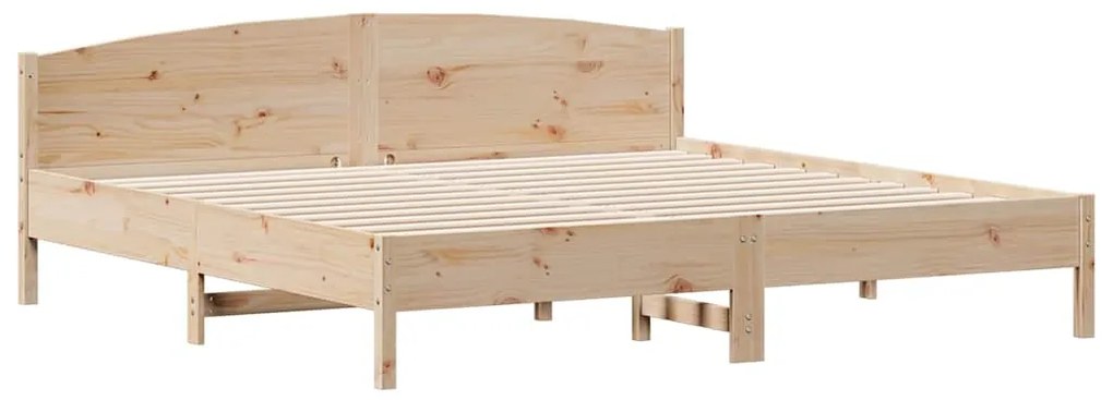 Cama sem colchão 200x200 cm madeira de pinho maciça