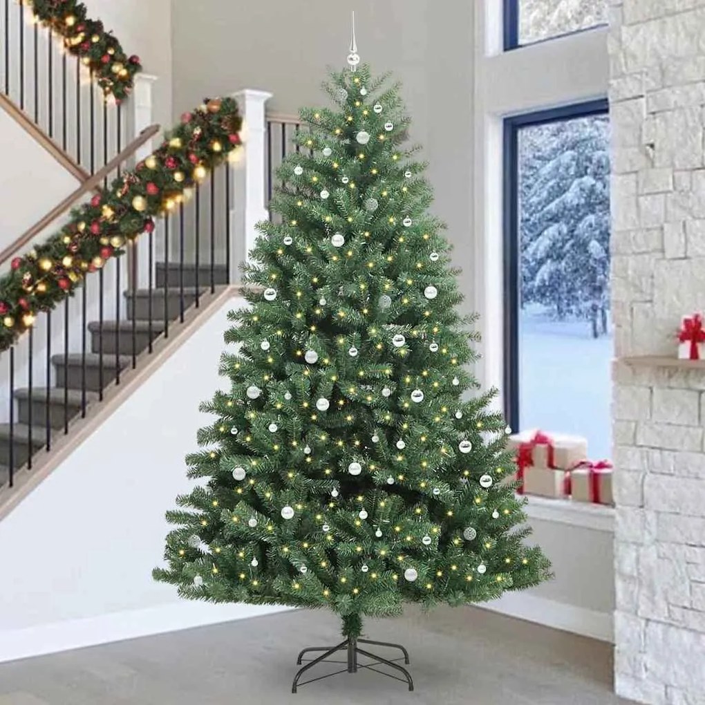 vidaXL Árvore de Natal Articulada Artificial Verde 300 cm PVC e Metal