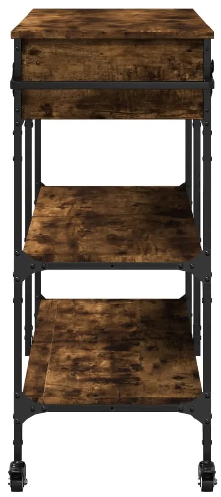 Carrinho de cozinha 105x42x95 cm deriv. madeira carvalho fumado
