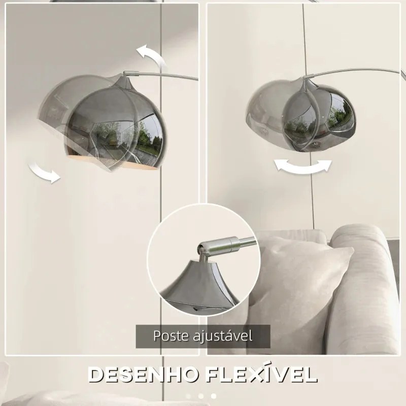 Candeeiro de Pé Jahil com Base em Mármore Preto - Design Moderno