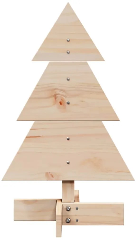 Árvore de Natal decorativa 60 cm madeira de pinho maciça