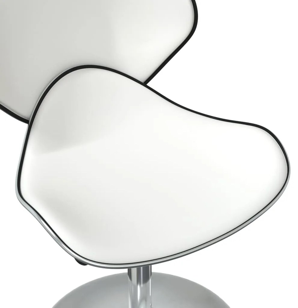 Cadeiras de jantar 2 pcs couro artificial branco