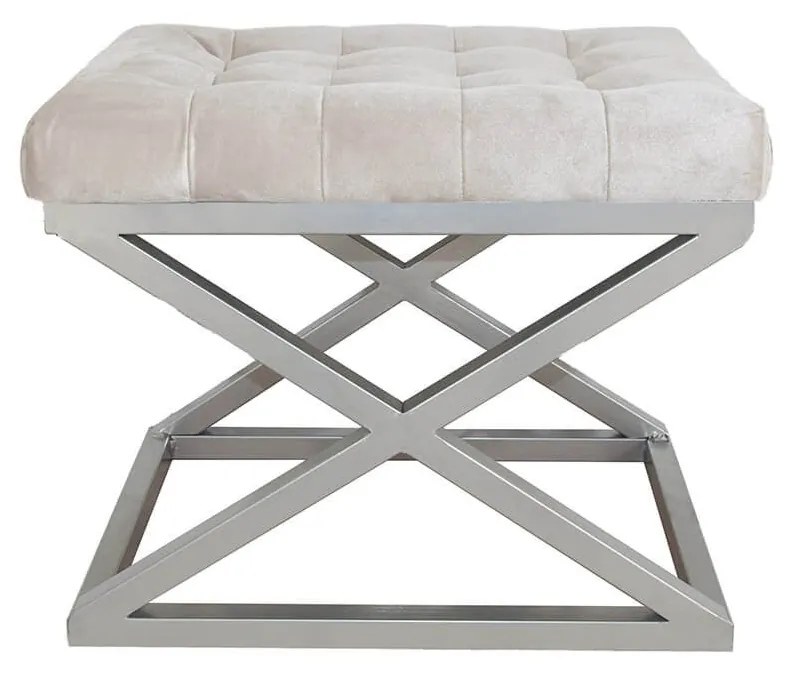 Pouffe Capraz – Dark White – 50x42x40 cm