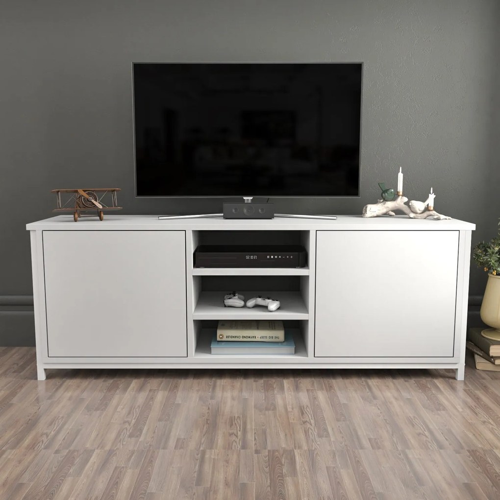 Móvel TV Otis – Branco – 140 cm x 35,3 cm x 50,8 cm