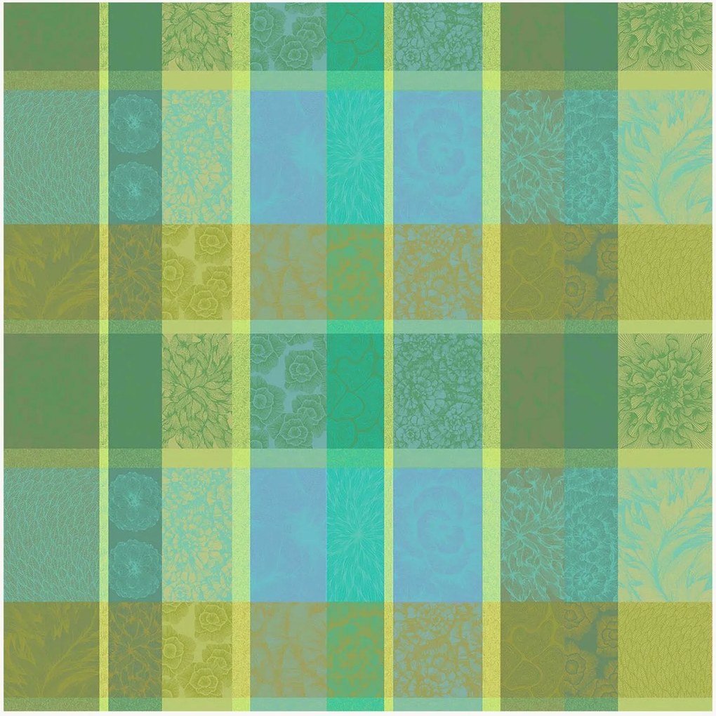 Toalha de mesa em jacquard Mille Petales Chlorophylle