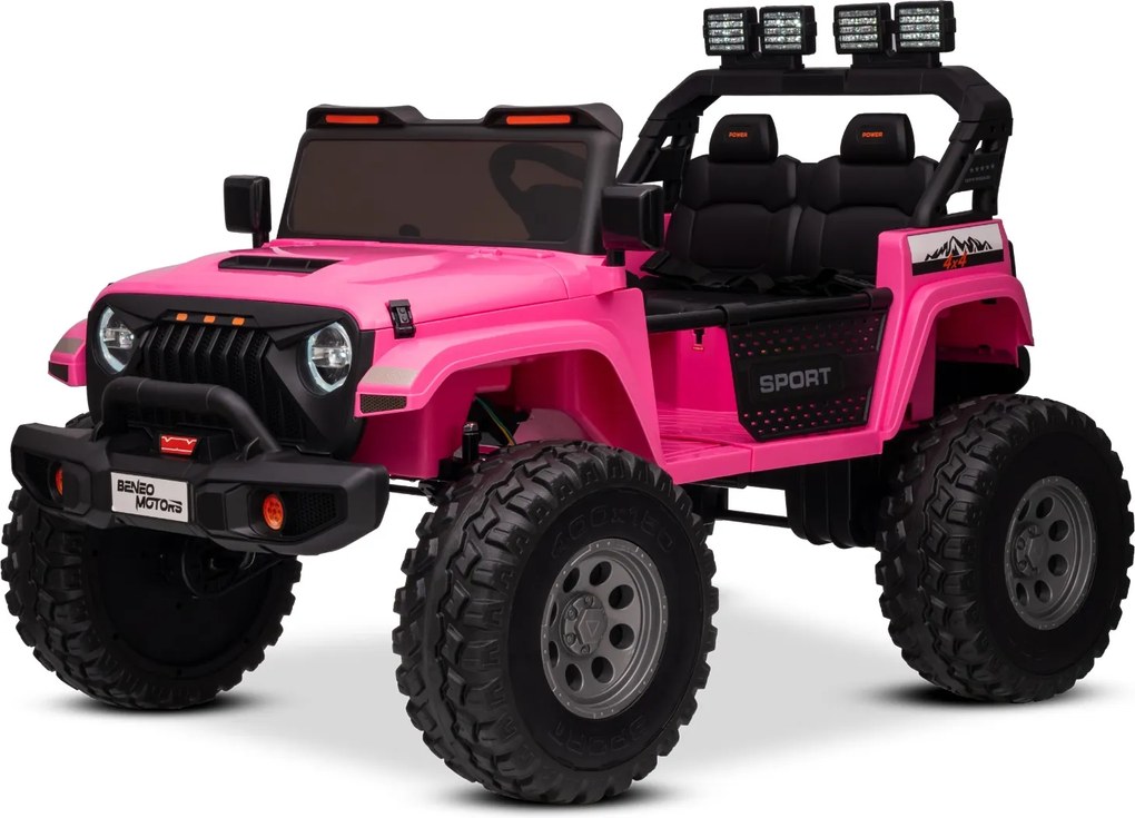 Jipe elétrico para crianças OFFRIDE 4x4 2 Lugares 24V bateria de litio, Rodas Grandes EVA com suspensão nas rodas traseiras, controlo remoto, luzes LE