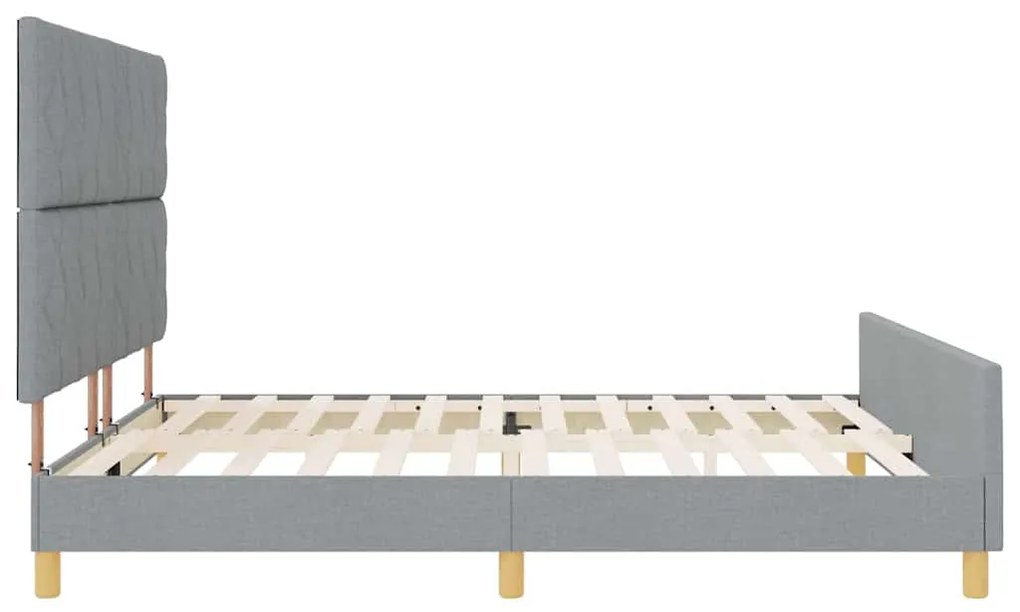 Estrutura de Cama vidaXL em Cinza Claro, 180x200 cm, Tecido