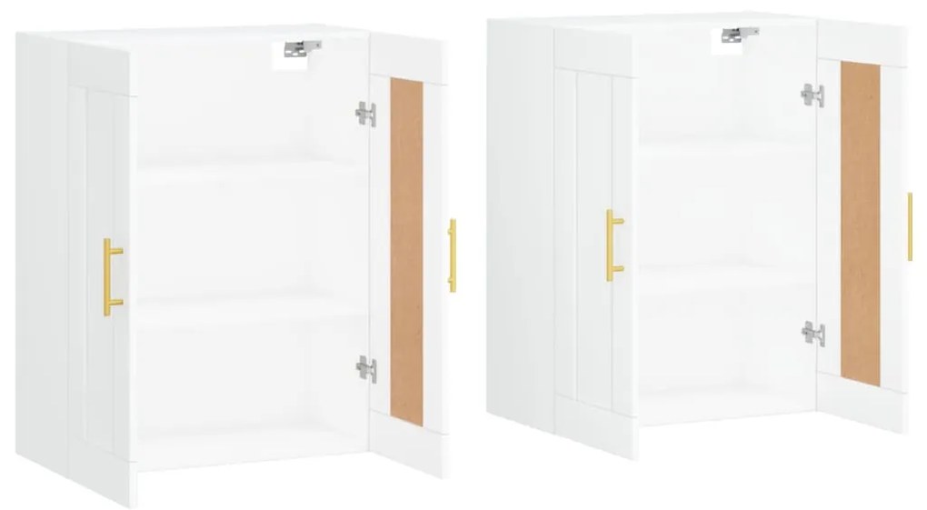 Móveis de parede 2 pcs derivados de madeira branco