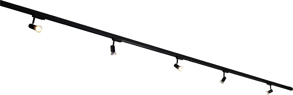 Sistema ferroviário moderno preto 5 luzes trifásico esquerdo - Jeany