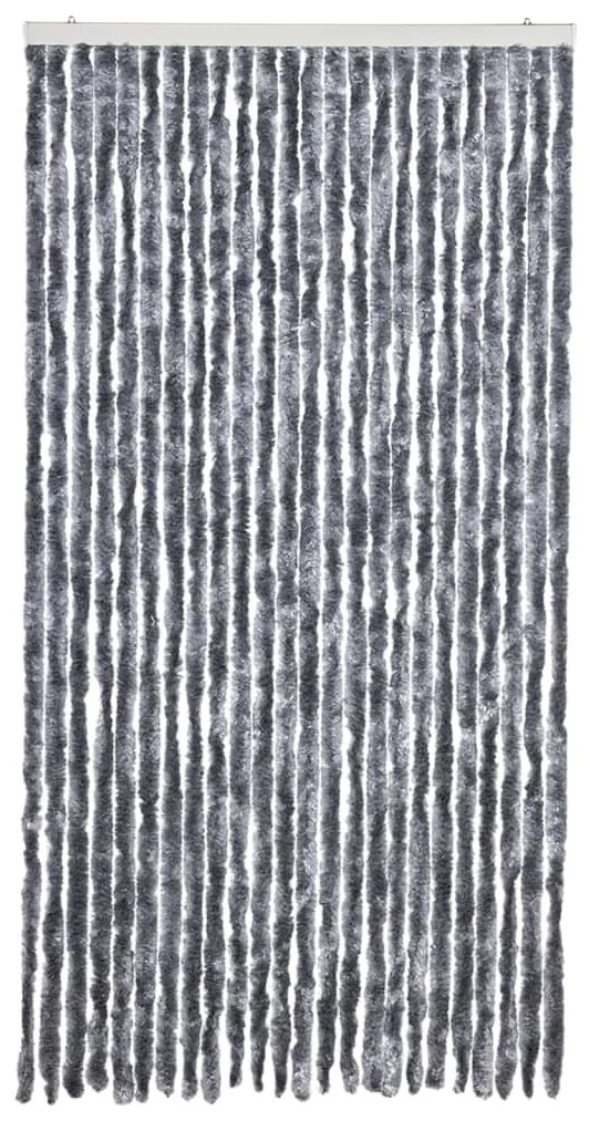 Cortina anti-insetos 100x220 cm chenille prateado